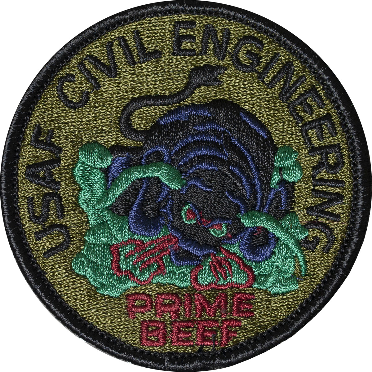 Civil Engineer Prime Beef Subdued Patch 3in With Dark Green Dust